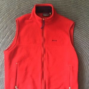 Red fleece vest